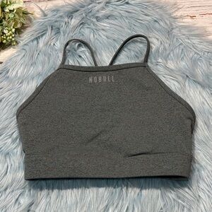 NOBULL Women's Plush Heather Green High Neck Sports Bra